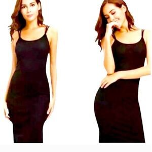 Vintage Newport News easy style black textured bodycon dress size 10 dark fairy